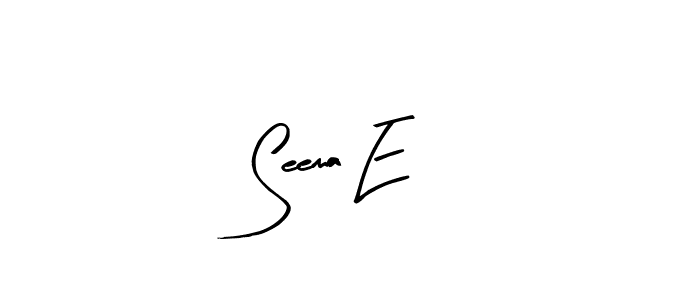 How to make Seema E name signature. Use Arty Signature style for creating short signs online. This is the latest handwritten sign. Seema E signature style 8 images and pictures png