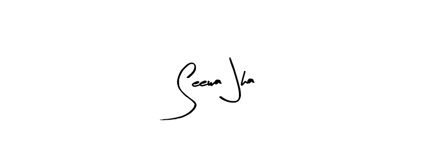 Use a signature maker to create a handwritten signature online. With this signature software, you can design (Arty Signature) your own signature for name Seewa Jha. Seewa Jha signature style 8 images and pictures png