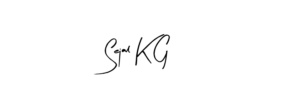 Arty Signature is a professional signature style that is perfect for those who want to add a touch of class to their signature. It is also a great choice for those who want to make their signature more unique. Get Sejal K G name to fancy signature for free. Sejal K G signature style 8 images and pictures png