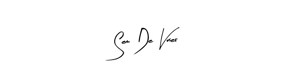 You should practise on your own different ways (Arty Signature) to write your name (Sem De Vries) in signature. don't let someone else do it for you. Sem De Vries signature style 8 images and pictures png