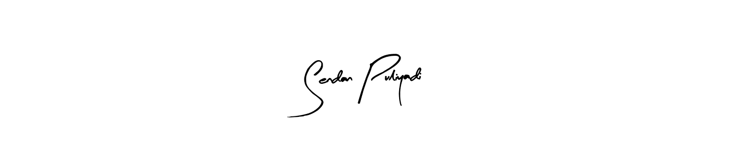 Create a beautiful signature design for name Sendan Puliyadi. With this signature (Arty Signature) fonts, you can make a handwritten signature for free. Sendan Puliyadi signature style 8 images and pictures png