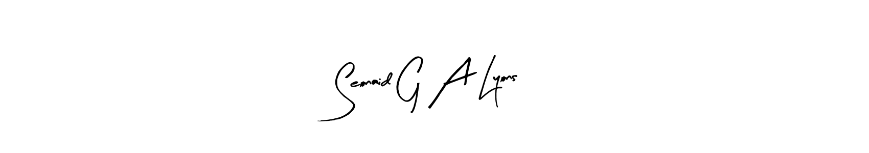 This is the best signature style for the Seonaid G A Lyons name. Also you like these signature font (Arty Signature). Mix name signature. Seonaid G A Lyons signature style 8 images and pictures png