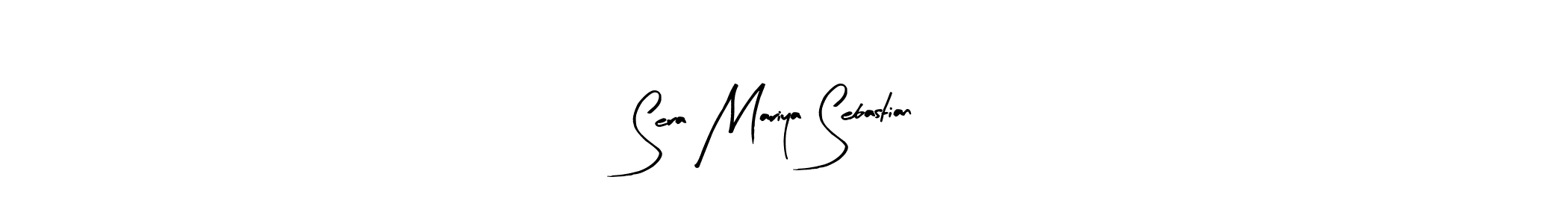 The best way (Arty Signature) to make a short signature is to pick only two or three words in your name. The name Sera Mariya Sebastian include a total of six letters. For converting this name. Sera Mariya Sebastian signature style 8 images and pictures png