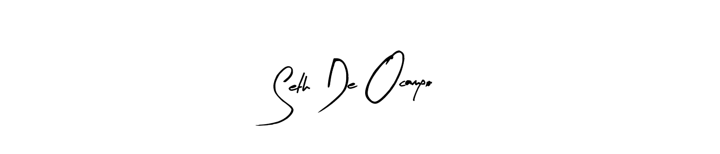 How to make Seth De Ocampo name signature. Use Arty Signature style for creating short signs online. This is the latest handwritten sign. Seth De Ocampo signature style 8 images and pictures png