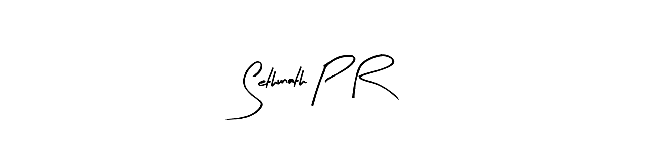 Sethunath P R stylish signature style. Best Handwritten Sign (Arty Signature) for my name. Handwritten Signature Collection Ideas for my name Sethunath P R. Sethunath P R signature style 8 images and pictures png