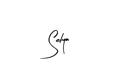 The best way (Arty Signature) to make a short signature is to pick only two or three words in your name. The name Setya include a total of six letters. For converting this name. Setya signature style 8 images and pictures png