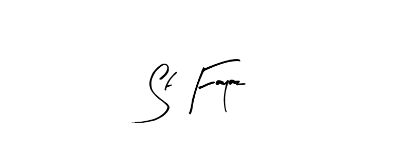 How to make Sf Fayaz name signature. Use Arty Signature style for creating short signs online. This is the latest handwritten sign. Sf Fayaz signature style 8 images and pictures png