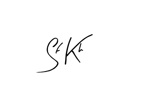 How to make Sf Kh name signature. Use Arty Signature style for creating short signs online. This is the latest handwritten sign. Sf Kh signature style 8 images and pictures png