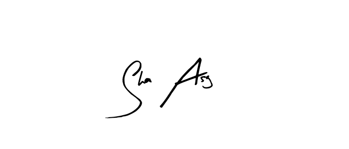 Arty Signature is a professional signature style that is perfect for those who want to add a touch of class to their signature. It is also a great choice for those who want to make their signature more unique. Get Sha Asg name to fancy signature for free. Sha Asg signature style 8 images and pictures png