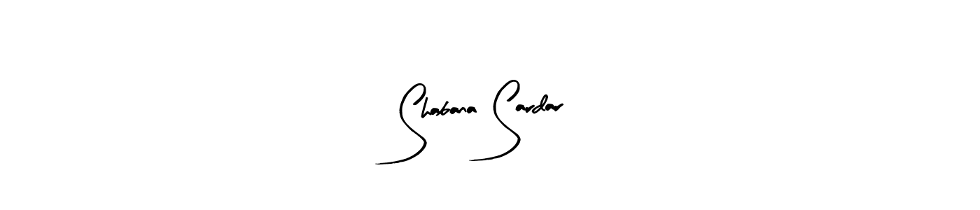 How to make Shabana Sardar name signature. Use Arty Signature style for creating short signs online. This is the latest handwritten sign. Shabana Sardar signature style 8 images and pictures png