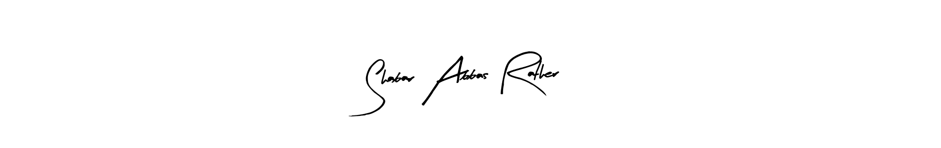 Make a beautiful signature design for name Shabar Abbas Rather. With this signature (Arty Signature) style, you can create a handwritten signature for free. Shabar Abbas Rather signature style 8 images and pictures png