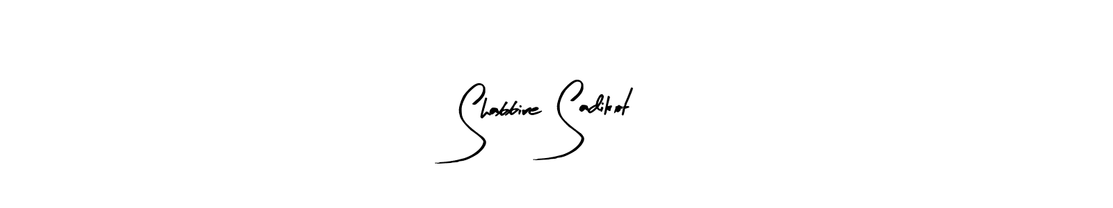 How to make Shabbire Sadikot name signature. Use Arty Signature style for creating short signs online. This is the latest handwritten sign. Shabbire Sadikot signature style 8 images and pictures png