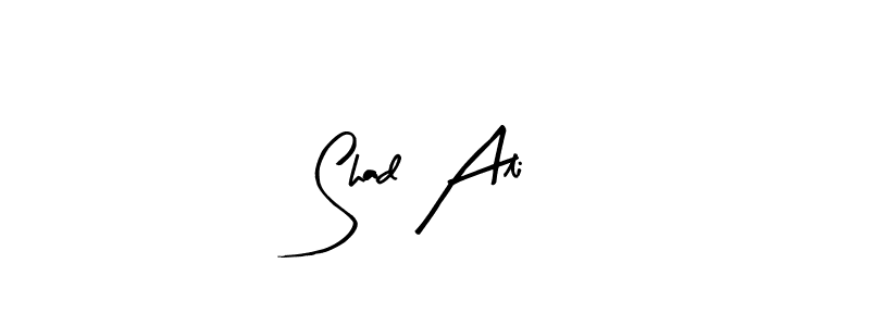 Design your own signature with our free online signature maker. With this signature software, you can create a handwritten (Arty Signature) signature for name Shad Ali. Shad Ali signature style 8 images and pictures png