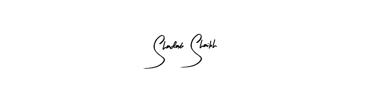How to make Shadab Shaikh signature? Arty Signature is a professional autograph style. Create handwritten signature for Shadab Shaikh name. Shadab Shaikh signature style 8 images and pictures png