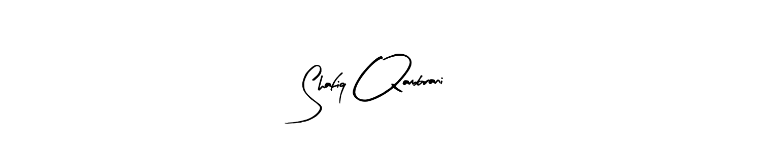 How to make Shafiq Qambrani name signature. Use Arty Signature style for creating short signs online. This is the latest handwritten sign. Shafiq Qambrani signature style 8 images and pictures png