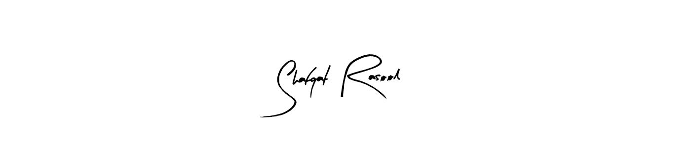This is the best signature style for the Shafqat Rasool name. Also you like these signature font (Arty Signature). Mix name signature. Shafqat Rasool signature style 8 images and pictures png