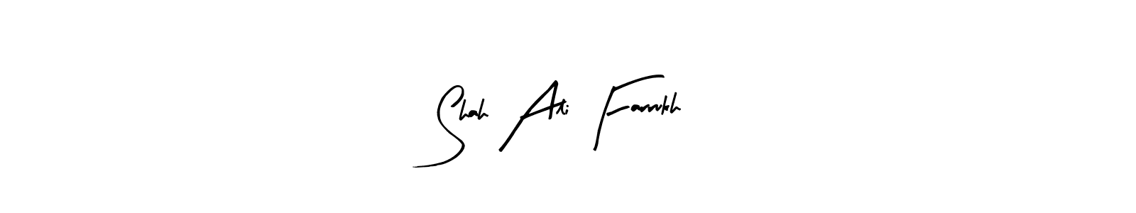 Make a beautiful signature design for name Shah Ali Farrukh. With this signature (Arty Signature) style, you can create a handwritten signature for free. Shah Ali Farrukh signature style 8 images and pictures png