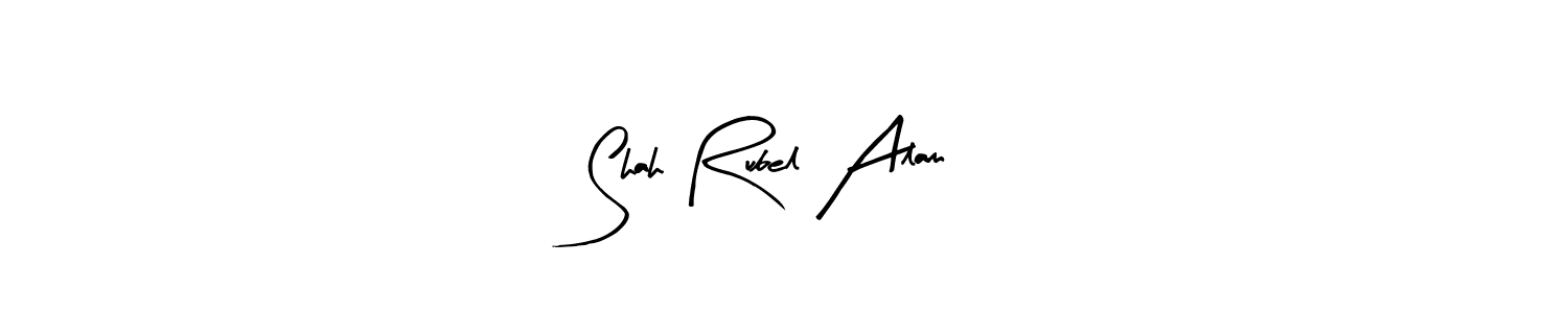 Similarly Arty Signature is the best handwritten signature design. Signature creator online .You can use it as an online autograph creator for name Shah Rubel Alam. Shah Rubel Alam signature style 8 images and pictures png