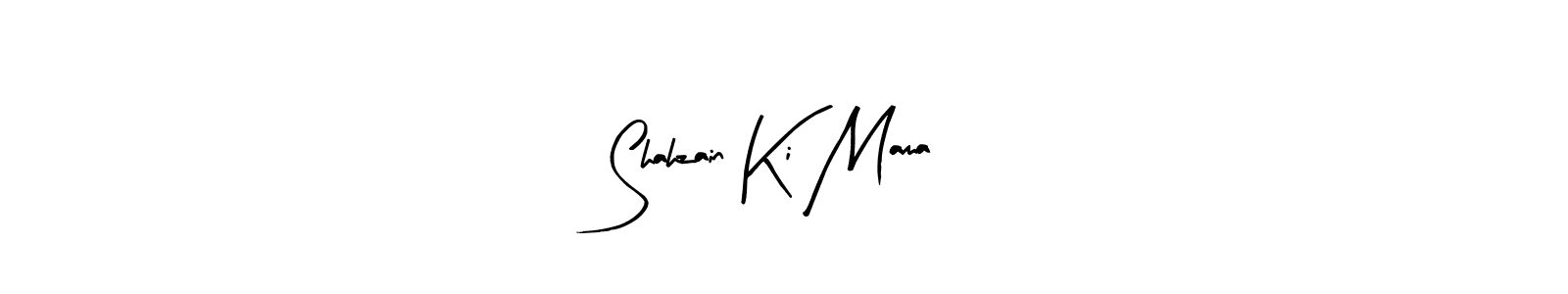 Arty Signature is a professional signature style that is perfect for those who want to add a touch of class to their signature. It is also a great choice for those who want to make their signature more unique. Get Shahzain Ki Mama name to fancy signature for free. Shahzain Ki Mama signature style 8 images and pictures png