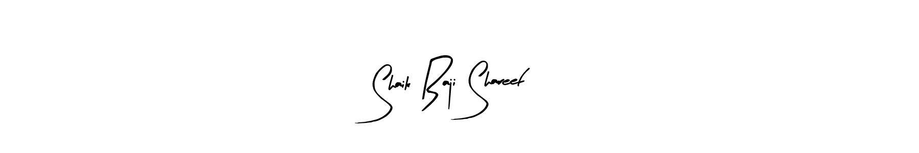 The best way (Arty Signature) to make a short signature is to pick only two or three words in your name. The name Shaik Baji Shareef include a total of six letters. For converting this name. Shaik Baji Shareef signature style 8 images and pictures png