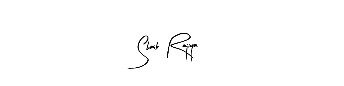if you are searching for the best signature style for your name Shaik Rajiya. so please give up your signature search. here we have designed multiple signature styles  using Arty Signature. Shaik Rajiya signature style 8 images and pictures png