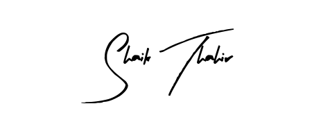 Enhance your business communications with Shaik Thahir signature in Arty Signature lettering. Clean, modern, and universally compatible. Shaik Thahir signature style 8 images and pictures png