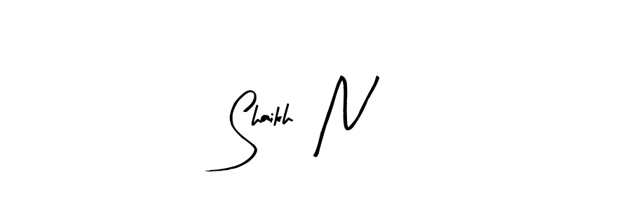 Similarly Arty Signature is the best handwritten signature design. Signature creator online .You can use it as an online autograph creator for name Shaikh  N. Shaikh  N signature style 8 images and pictures png