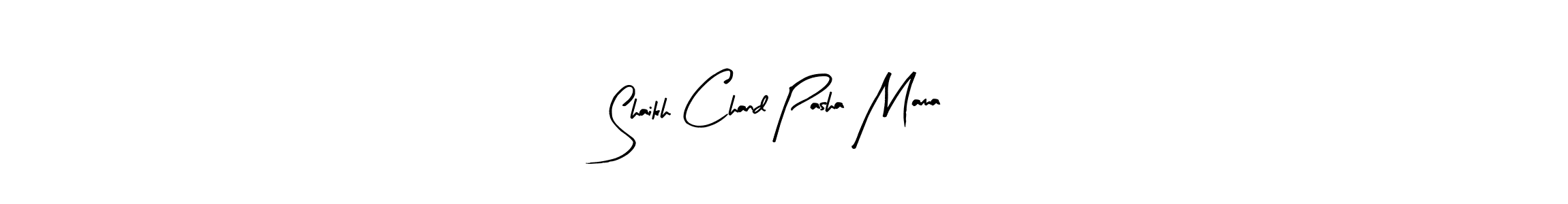 if you are searching for the best signature style for your name Shaikh Chand Pasha Mama. so please give up your signature search. here we have designed multiple signature styles  using Arty Signature. Shaikh Chand Pasha Mama signature style 8 images and pictures png