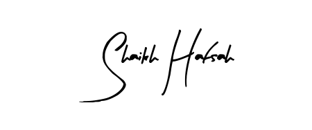 A sleek calligraphic signature for name Shaikh Hafsah utilizing Arty Signature styling. Great for adding personal signatures to photos and art. Shaikh Hafsah signature style 8 images and pictures png