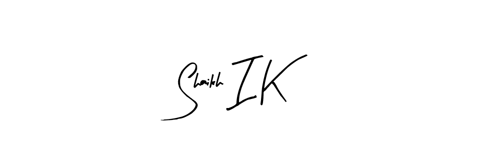 Create a beautiful signature design for name Shaikh I K. With this signature (Arty Signature) fonts, you can make a handwritten signature for free. Shaikh I K signature style 8 images and pictures png