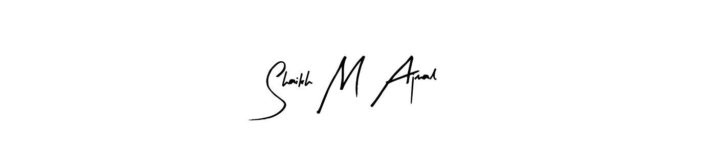 Shaikh M Ajmal stylish signature style. Best Handwritten Sign (Arty Signature) for my name. Handwritten Signature Collection Ideas for my name Shaikh M Ajmal. Shaikh M Ajmal signature style 8 images and pictures png