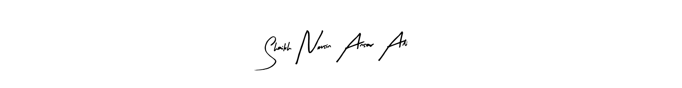 Also we have Shaikh Nousin Ansar Ali name is the best signature style. Create professional handwritten signature collection using Arty Signature autograph style. Shaikh Nousin Ansar Ali signature style 8 images and pictures png