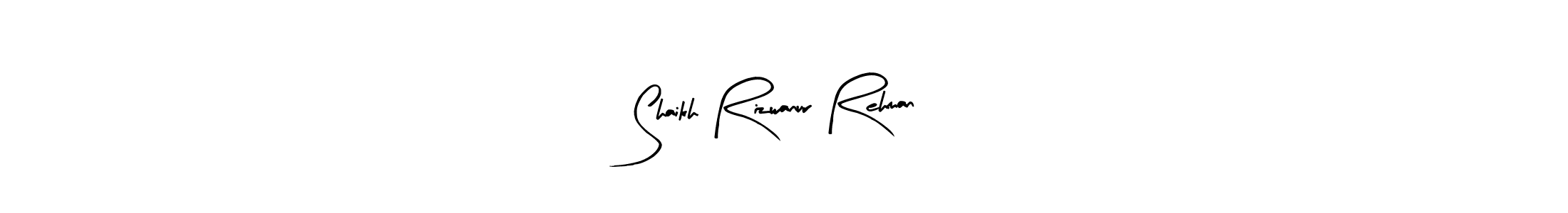 How to make Shaikh Rizwanur Rehman name signature. Use Arty Signature style for creating short signs online. This is the latest handwritten sign. Shaikh Rizwanur Rehman signature style 8 images and pictures png