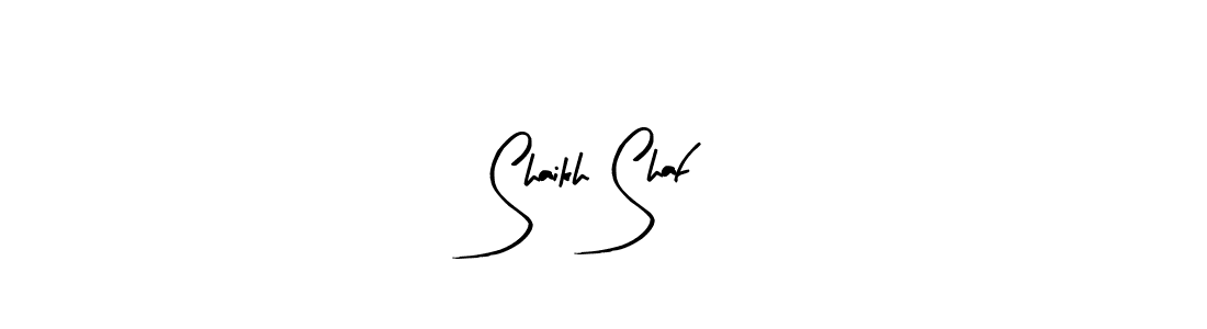Arty Signature is a professional signature style that is perfect for those who want to add a touch of class to their signature. It is also a great choice for those who want to make their signature more unique. Get Shaikh Shaf name to fancy signature for free. Shaikh Shaf signature style 8 images and pictures png