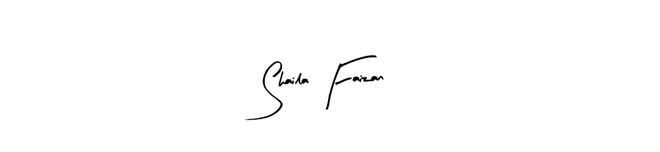 How to make Shaila Faizan name signature. Use Arty Signature style for creating short signs online. This is the latest handwritten sign. Shaila Faizan signature style 8 images and pictures png