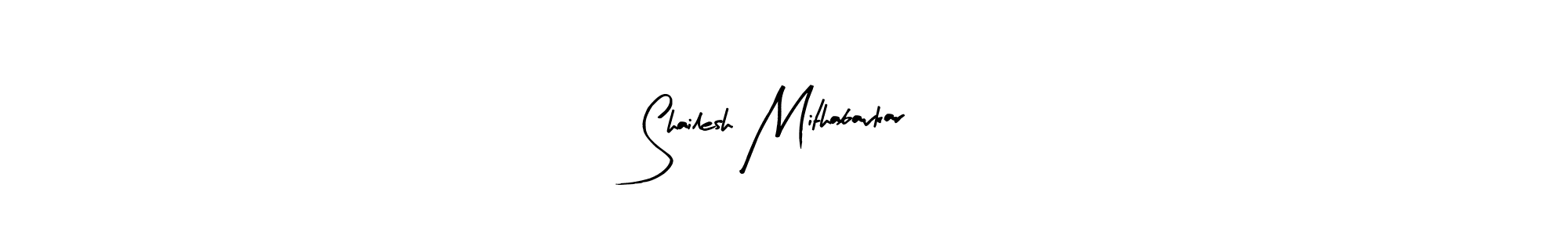 Shailesh Mithabavkar stylish signature style. Best Handwritten Sign (Arty Signature) for my name. Handwritten Signature Collection Ideas for my name Shailesh Mithabavkar. Shailesh Mithabavkar signature style 8 images and pictures png
