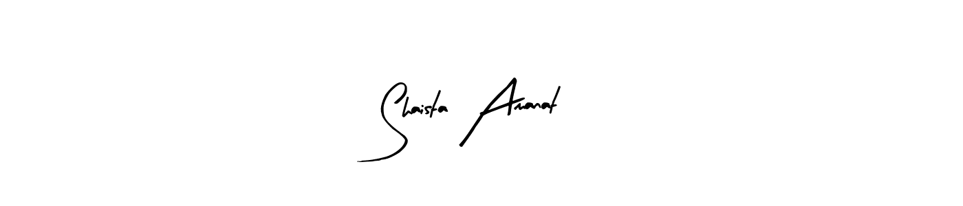 How to make Shaista Amanat name signature. Use Arty Signature style for creating short signs online. This is the latest handwritten sign. Shaista Amanat signature style 8 images and pictures png