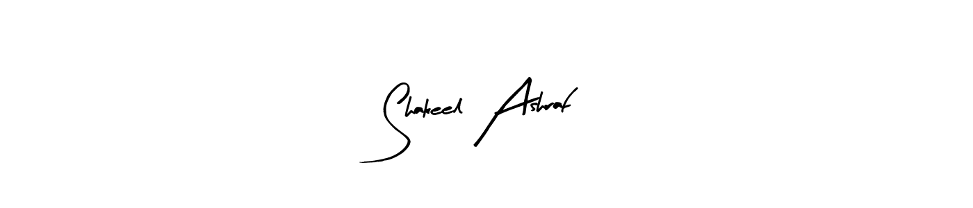 Shakeel Ashraf stylish signature style. Best Handwritten Sign (Arty Signature) for my name. Handwritten Signature Collection Ideas for my name Shakeel Ashraf. Shakeel Ashraf signature style 8 images and pictures png