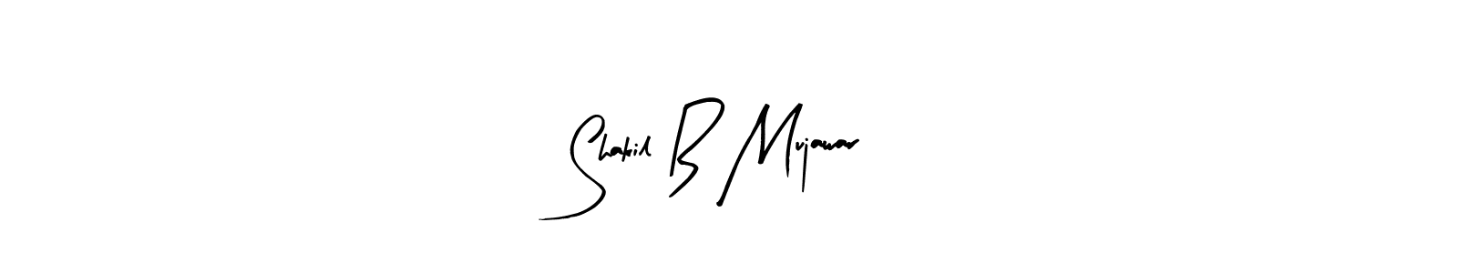 Make a beautiful signature design for name Shakil B Mujawar. With this signature (Arty Signature) style, you can create a handwritten signature for free. Shakil B Mujawar signature style 8 images and pictures png