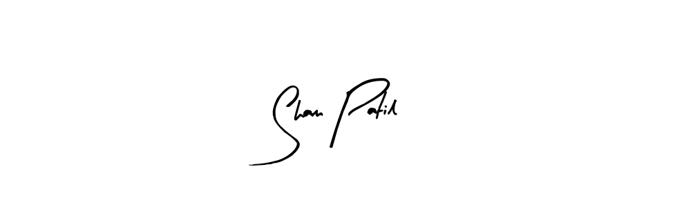 How to make Sham Patil name signature. Use Arty Signature style for creating short signs online. This is the latest handwritten sign. Sham Patil signature style 8 images and pictures png