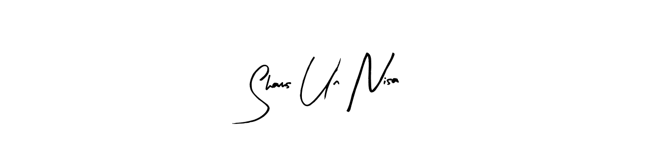 Here are the top 10 professional signature styles for the name Shams Un Nisa. These are the best autograph styles you can use for your name. Shams Un Nisa signature style 8 images and pictures png