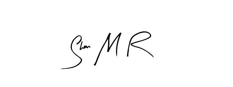 The best way (Arty Signature) to make a short signature is to pick only two or three words in your name. The name Shan M R include a total of six letters. For converting this name. Shan M R signature style 8 images and pictures png