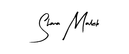 A modern signature idea for name Shana Malek using Arty Signature font. Clean strokes and elegant curves make it stand out instantly. Shana Malek signature style 8 images and pictures png