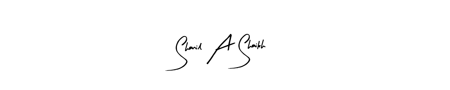 It looks lik you need a new signature style for name Shanil A Shaikh. Design unique handwritten (Arty Signature) signature with our free signature maker in just a few clicks. Shanil A Shaikh signature style 8 images and pictures png