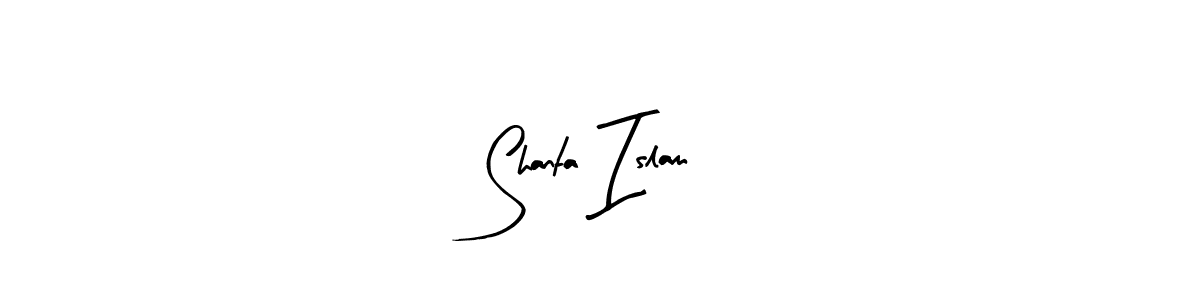 if you are searching for the best signature style for your name Shanta Islam. so please give up your signature search. here we have designed multiple signature styles  using Arty Signature. Shanta Islam signature style 8 images and pictures png