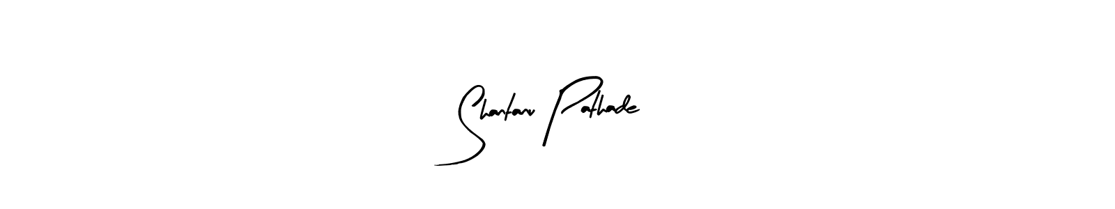 How to make Shantanu Pathade name signature. Use Arty Signature style for creating short signs online. This is the latest handwritten sign. Shantanu Pathade signature style 8 images and pictures png