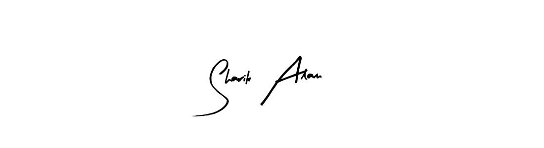 How to make Sharik Alam name signature. Use Arty Signature style for creating short signs online. This is the latest handwritten sign. Sharik Alam signature style 8 images and pictures png