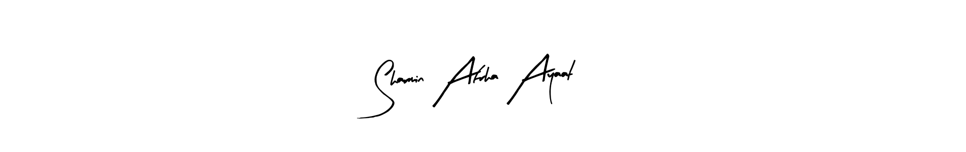 See photos of Sharmin Afrha Ayaat official signature by Spectra . Check more albums & portfolios. Read reviews & check more about Arty Signature font. Sharmin Afrha Ayaat signature style 8 images and pictures png