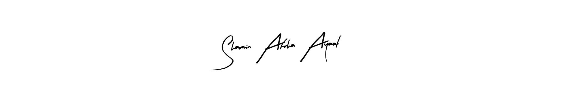 How to make Sharmin Afrha Ayaat signature? Arty Signature is a professional autograph style. Create handwritten signature for Sharmin Afrha Ayaat name. Sharmin Afrha Ayaat signature style 8 images and pictures png