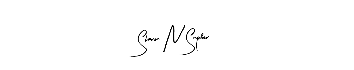 Similarly Arty Signature is the best handwritten signature design. Signature creator online .You can use it as an online autograph creator for name Sharon N Snyder. Sharon N Snyder signature style 8 images and pictures png